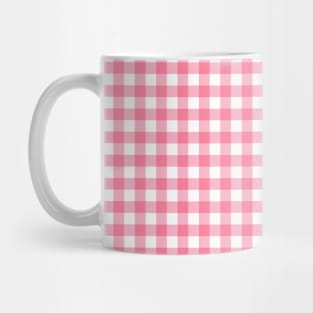 Pink White Checkered Mug